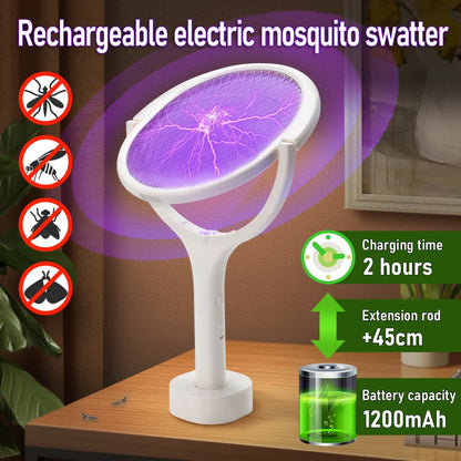 3500V Electric Mosquito Eliminator Flippable and Adjustable Angle USB Charging Household Mosquito Repellent Electric Fly God