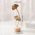 1Pc Nordic Style Iron Art Ginkgo Leaf Decoration Creative Home Living Room Entrance and Wine Cabinet Light Luxury Metal Crafts