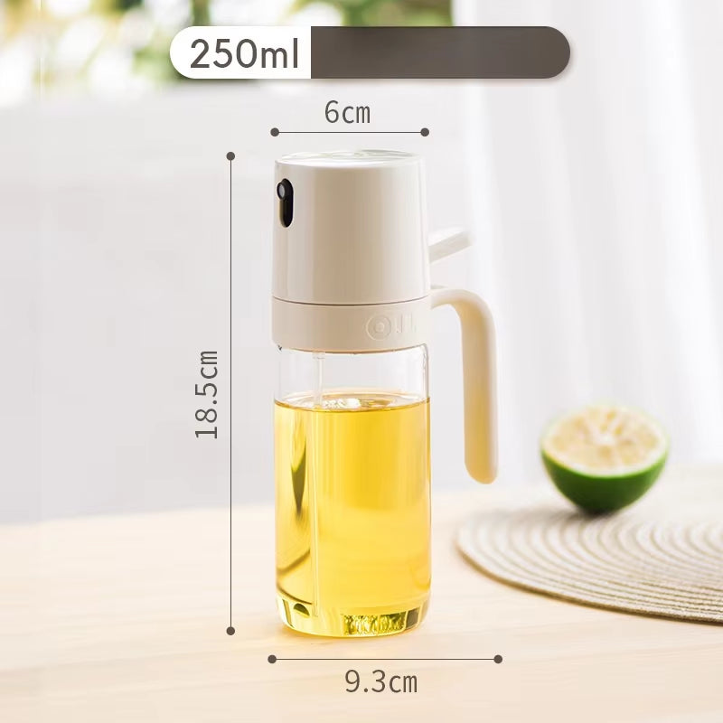 250Ml Spray Oil Sprayer Borosilicate Glass Oil Cruet for Cooking Kitchen Olive Oil Bottle Dispenser BBQ Baking Cruet Bottle