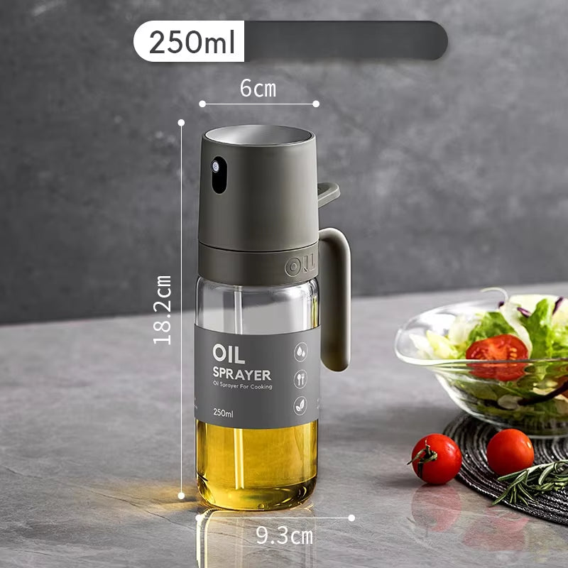 250Ml Spray Oil Sprayer Borosilicate Glass Oil Cruet for Cooking Kitchen Olive Oil Bottle Dispenser BBQ Baking Cruet Bottle