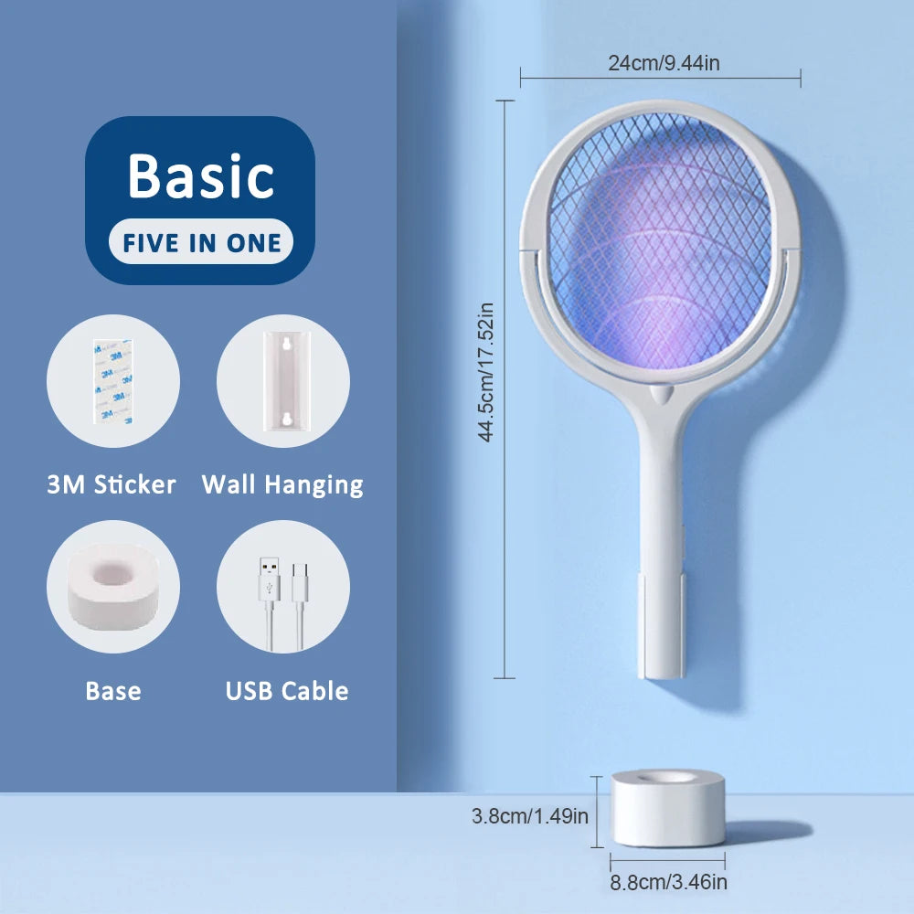 3500V Electric Mosquito Eliminator Flippable and Adjustable Angle USB Charging Household Mosquito Repellent Electric Fly God